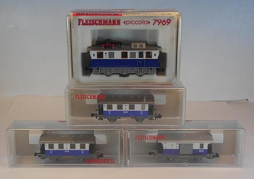 Fleischmann Piccolo Spur N 1/160 Zugset mit 3 Wagen der ELB Analog OVP #2207 | Condition: Gebraucht