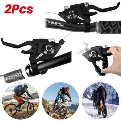 NAVPLUS 2x Fahrrad Schalthebel Altus MTB V-Brake für Shimano 3x7-fach 21Gang Schaltung