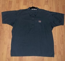 Ben Davis Dark Gray Collared Zip Up Shirt XXXL