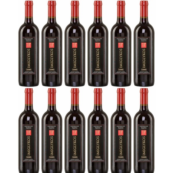 Cavino Imiglykos Rot 12X 0,75L Flasche | Lieblicher Rotwein Aus Griechenland | 1-image