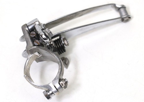 Campagnolo Record with cable stop - vintage front derailleur with clamp 1960's - Foto 7 di 11