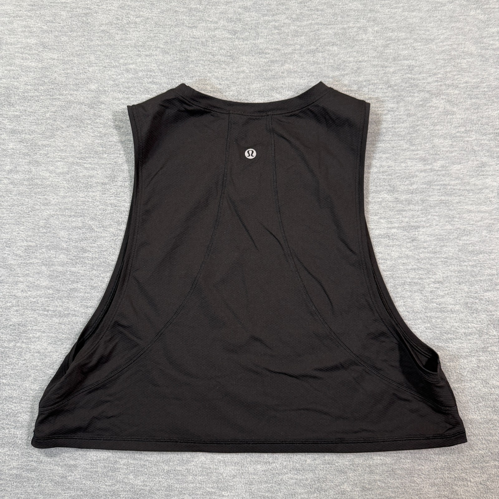 Lululemon Muscle Love Crop Tank Tough DKOV Women S/M Black 17x16