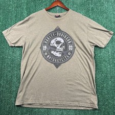Harley-Davidson T-Shirt Mens XXL Olive Brandon Florida Skull Graphic Modern