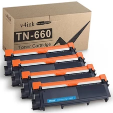 4PK HY TN660 Toner Cartridge For Brother MFC-L2700DW HL-L2300D DCP-L2540DW TN630