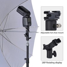 Aluminum Alloy E Type Flash Stand Bracket Hot Shoe Mount Adapter Umbrella Holder