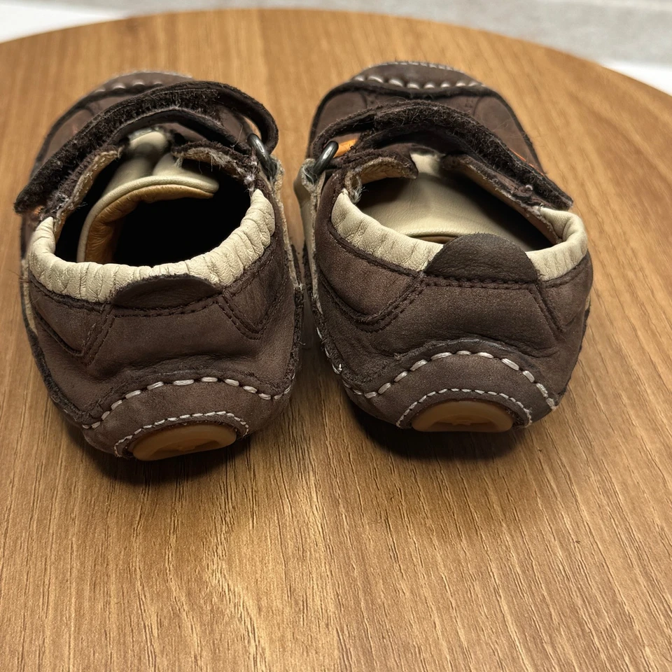 Umi Renacuajo Marrón Cuero Bebé Zapatos Talla EUR 18 Edad 6-12 Mo Bebé Infante Foto 4 de 4