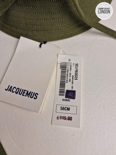 Jacquemus Le Bob Gadjo Bucket Hat Khaki Green 58cm Brand New Authentic RRP £115 - Picture 7 of 11