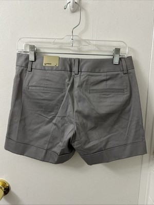 Express Editor Shorts Womens Size 2 Gray YKK Cuffed Cotton Blend NWT $50 MSRP