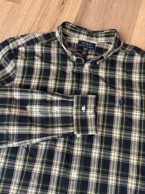 Polo Ralph Lauren Plaid Button Down Shirt Mens XL 18-20 Long Sleeve 100% Cotton
