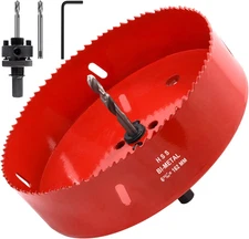 6 3/8 Inch Hole Saw with Heavy Duty Arbor, 38Mm Depth Bi-Metal Hole Cutter, Easi