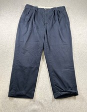 Vintage Polo Ralph Lauren Andrew Pant Mens 38x30 Navy Blue Pleated Chinos