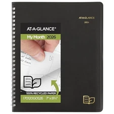 2026 AT-A-GLANCE Planner, Monthly, 7" x 8.75", Medium, Recycled (70120G0526)