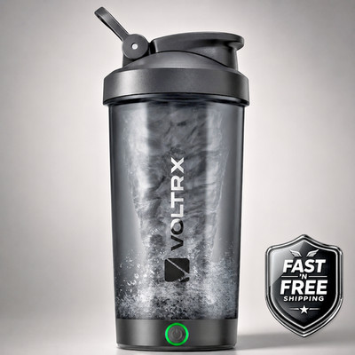 VOLTRX Electric Protein Shaker Bottle 24oz USB-C Rechargeable BPA Free Mixer