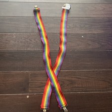HONCHO Suspenders Halloween Clown Rainbow Mork and Mindy Pride Vintage 70's 80's