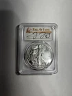 2014 American Silver Eagle MS70 FDOI HOF Frank Thomas Signed Pop 50