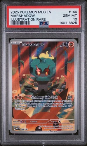Marshadow 146/132 Illustration Rare Mega Evolution Pokemon PSA 10
