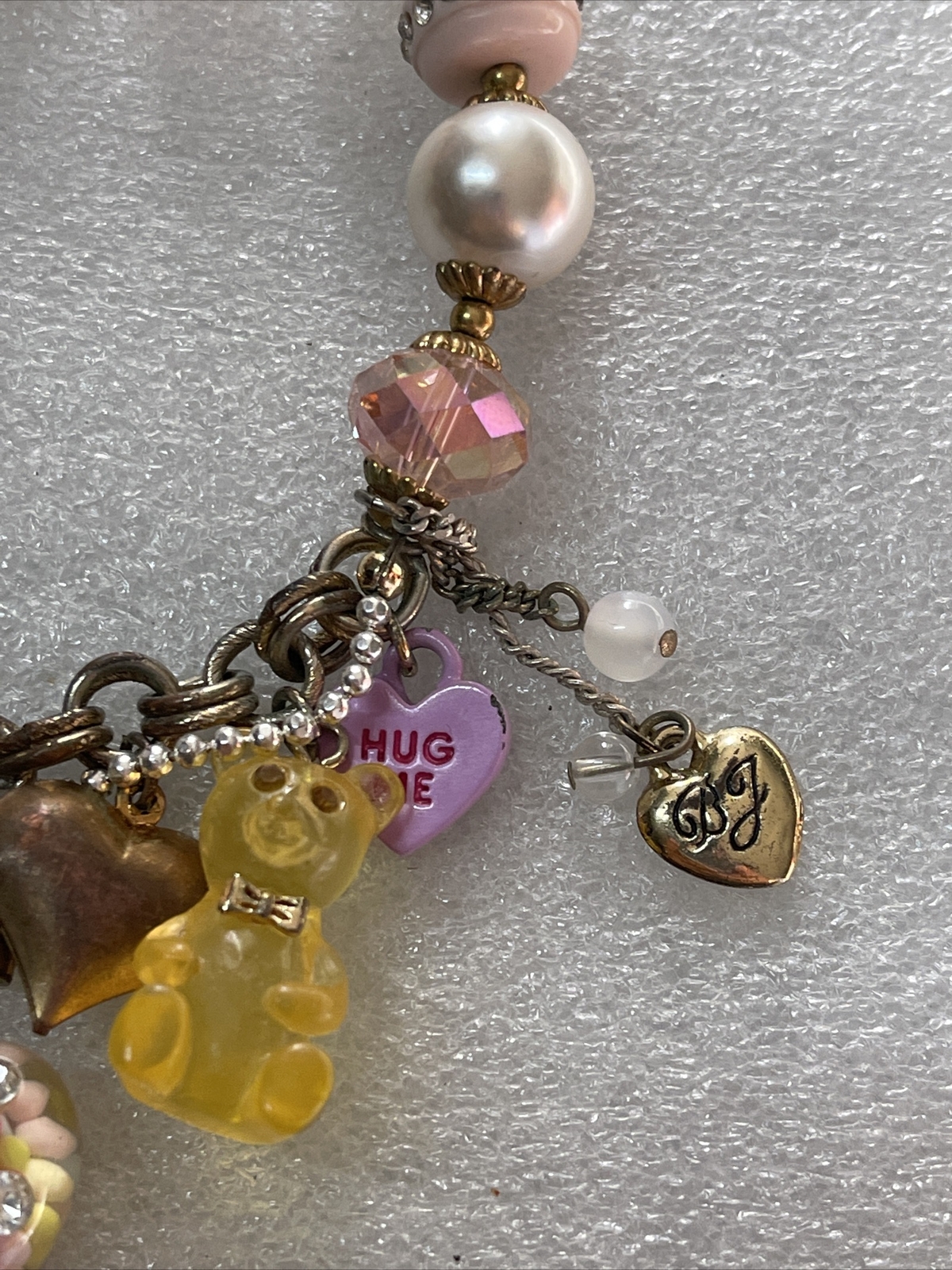 Betsey Johnson Candy Land Gummy Bear Lucite Heart Str… Gem