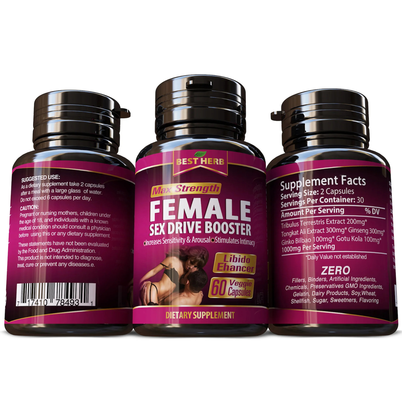 Increase Sexual Desire - FEMALE AROUSAL PILLS - Dietary Womens Health Supplement