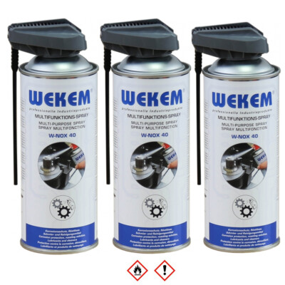 3er Sparpack Wekem 400ml Multifunktions-Spray W-NOX 40 Multispray Öl Reiniger