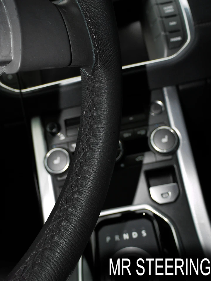 CUBIERTA VOLANTE CUERO NEGRO DOBLE COSTURA SE ADAPTA A MAZDA 3 MK1 2003-2009 Foto 2 de 4