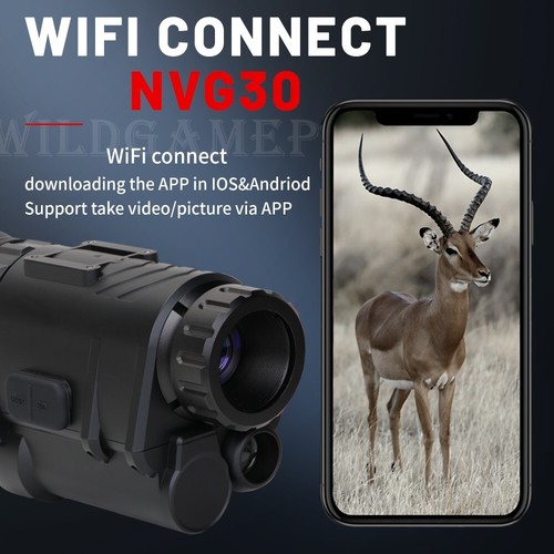 NVG30 Helmet Night Vision Monocular Wide View 40° 940nm IR WIFI Digital Starligh - Picture 8 of 10