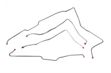 Prebent Stainless Power Front Brake Line Kit 82-86 Jeep CJ7 AMC w/ Wide Axle