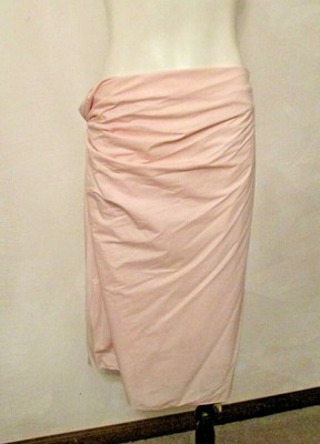 NWT Jil Sander Light Pink Twisted Layered Knee Length Straight Skirt 38 Italy