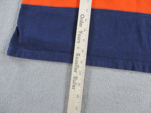 Ralph Lauren Polo Shirt Boys 6 Orange Blue Striped Rugby Long Sleeve Sport VTG - Picture 6 of 7