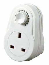 Branded White Plug In Dimmer Switch UK Wall Socket 3 Pin Dimmable Bulbs