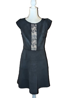 Betsey Johnson ~ Midi Dress ~ Black & Nude Floral Lace ~ Holiday Dress~  Size 4 | eBay