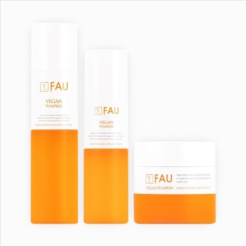 FAU Shiny Pumpkin Vegan Set (Toner 130ml + Serum 60ml + Cream 60g 