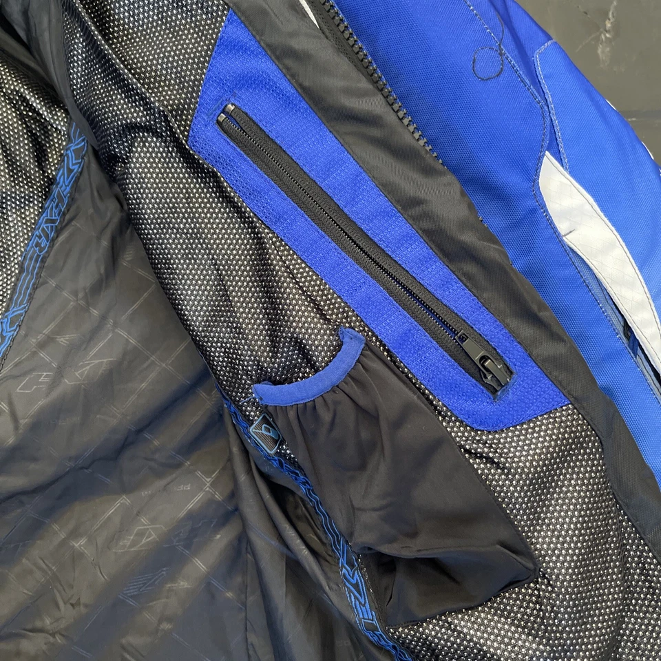 FXR Yamaha Winter 4-Stroke Snowmobile Motorcycle Jacket BLUE WHITE Sz. S - Image 3 of 4