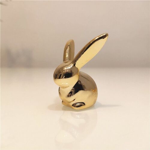 Gold Ceramic Animal Figurine Electroplated