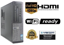 FAST Dell OptiPlex DT Intel i5 Quad 4GB/8GB WiFi HDMI/VGA OUT DVD BURNER