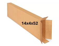 14" x 4" x 52" CARDBOARD BOX - 200 lb -  SIDE LOADING