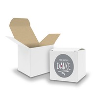 Itenga Set Wir Sagen Danke 24X Faltschachtel WüRfel +Aufkleber Hochzeit M23