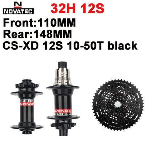 Novatec Hub D041SB D442SB 32H Mountain Bike Front Rear XD Hub W/ CNC XD Cassette - Picture 21 of 33
