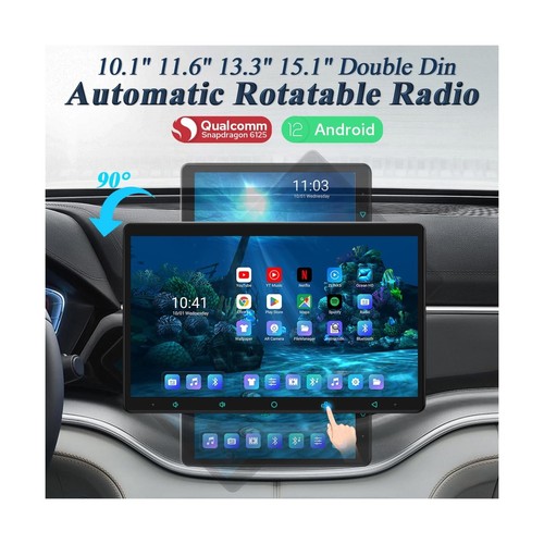 JOYING Double Din Car Stereo Auto-Rotated Car Radio 11.6 inch Android 12 Head... - Picture 2 of 7