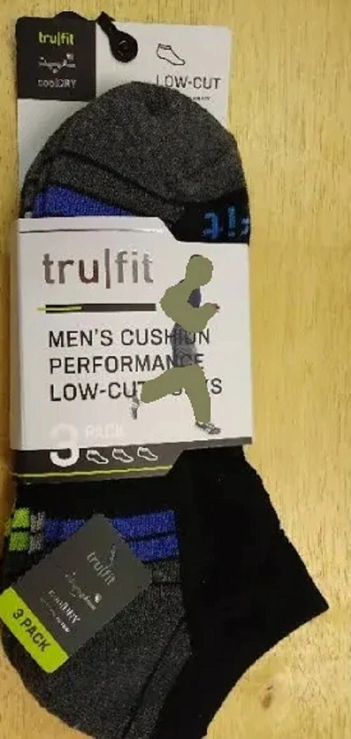 MENS CUSHION PERFORMANCE LOW CUT SOCKS size 10 - 13 / 6 Pairs