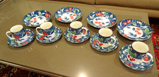 Williams Sonoma Japan Made Set per 5 persone blu bianco rosso disegno foglia ciliegia
