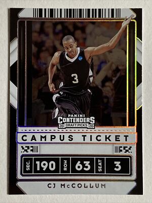 2020-21 Panini Contenders Draft Campus Ticket Variation #41 CJ McCollum NCAA