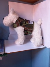 X small Dog  Harness  Button Detail  welded D ring soft canvas strong hook  loop