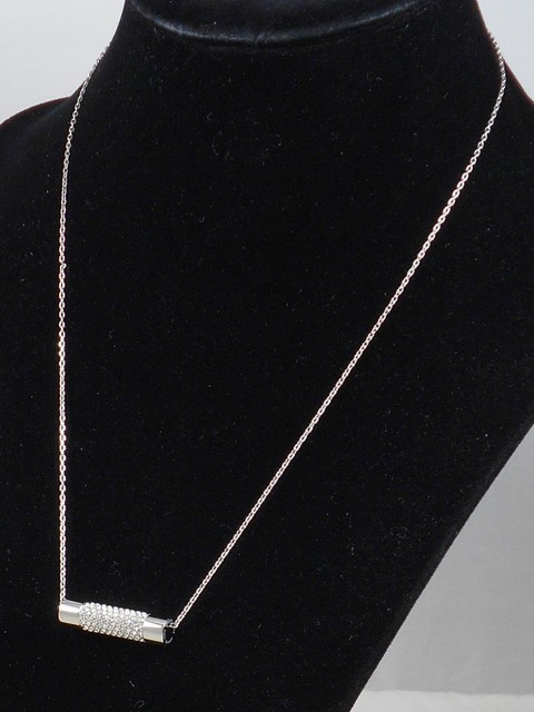 Michael Kors Mkj4875040 Silver Tone Cylinder Pendant Necklace Mkj4875 - Michael Kors Barrel Pendant Necklace Michael Kors Mkj4875040 Silver Tone Cylinder Pendant Necklace Mkj4875 - Michael Kors Barrel Pendant Necklace