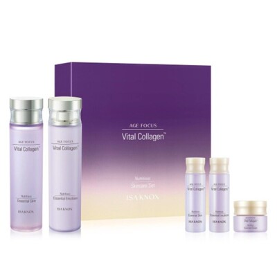 Isa Knox Age Focus Vital Collagen Hautpflege Set Toner Emulsion Lotion K-Beauty
