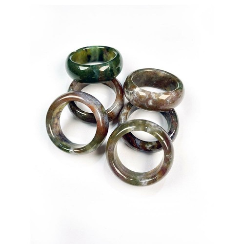 30Pcs Wholesale Lots Colorful Mix Natural Agate Band Gemstone Jade