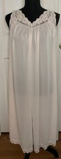Vintage Shadowline Negligee Nightie Nightgown USA Made Soft Pink Medium