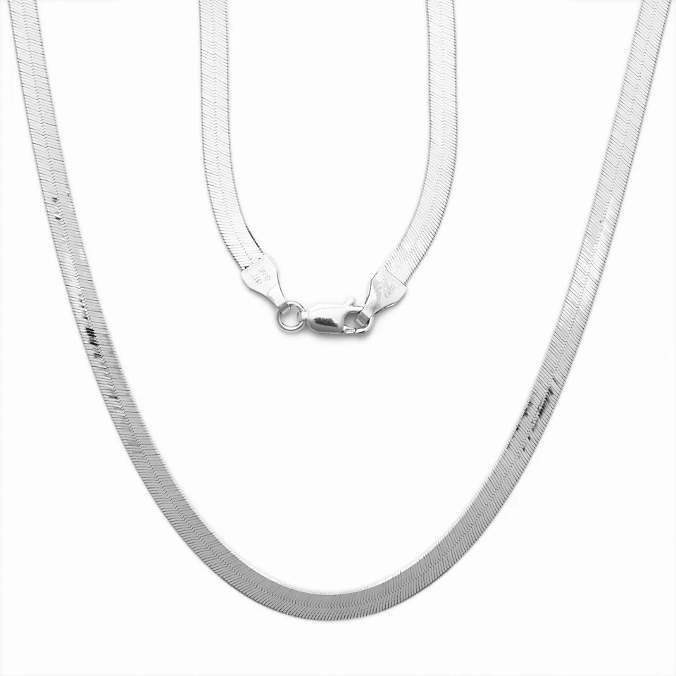 925 Sterling Silver 3.5 MM Flexible HERRINGBONE 20" Chain Necklace 8 Grams