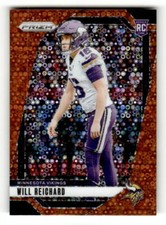 2024 Panini Prizm Orange Disco Prizm #396 Will Reichard RC Rookie Vikings
