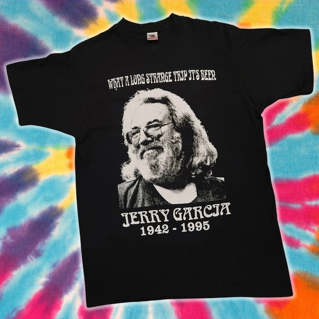 Vintage Jerry Garcia Memorial Single Stitch T-shirt Deadhead 90s Mens Size  Large