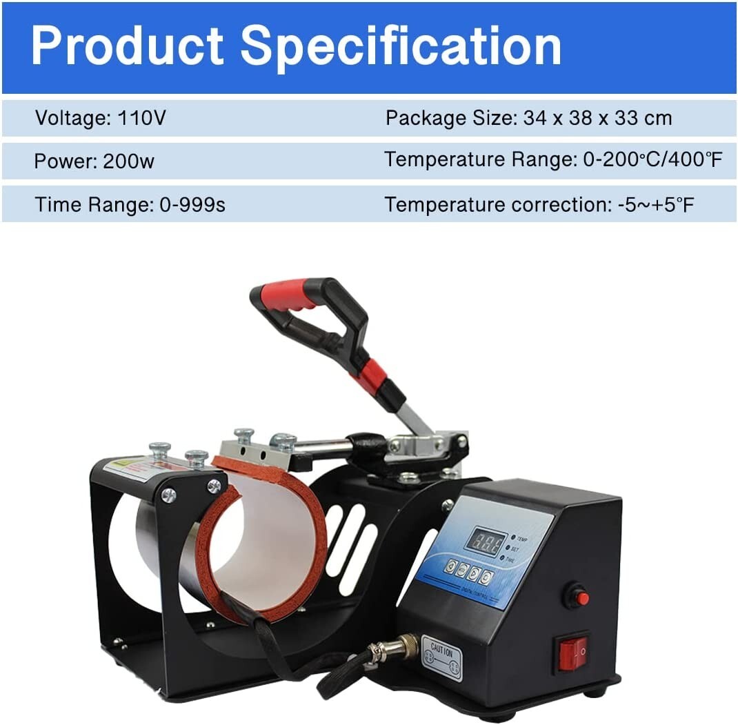 Mug Heat Press Sublimation Printing Machine for Latte Mug Durham Mug ...